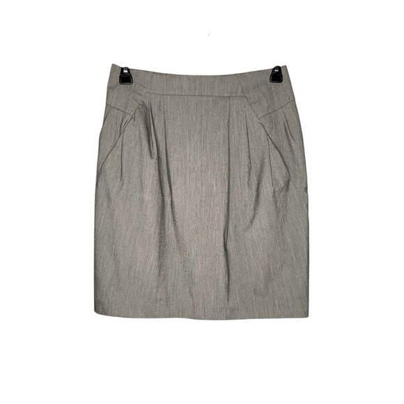 Worthington Pleated Pencil Skirt Gray Black Pockets Size 8 Lined Business Casual - Picture 3 of 10